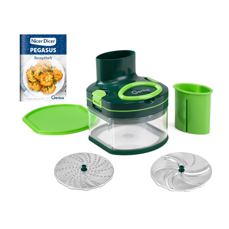 Nicer Dicer Pegasus manueller Food Processor | Set 10-tlg.