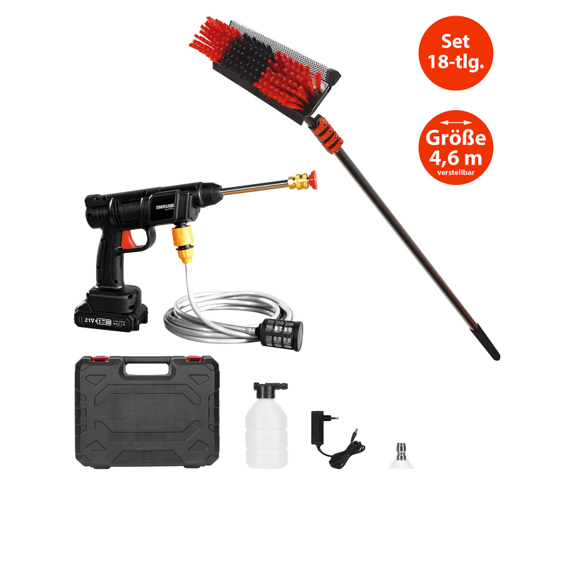 Starlyf Pressure Cleaner Druckreiniger | inkl. Telescopic Hydrocleaner (4,6m) Set 18-tlg.