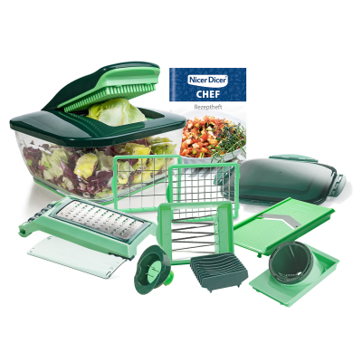 Nicer Dicer Chef Gemüseschneider Gemüsehobel | (Set 15-tlg.)