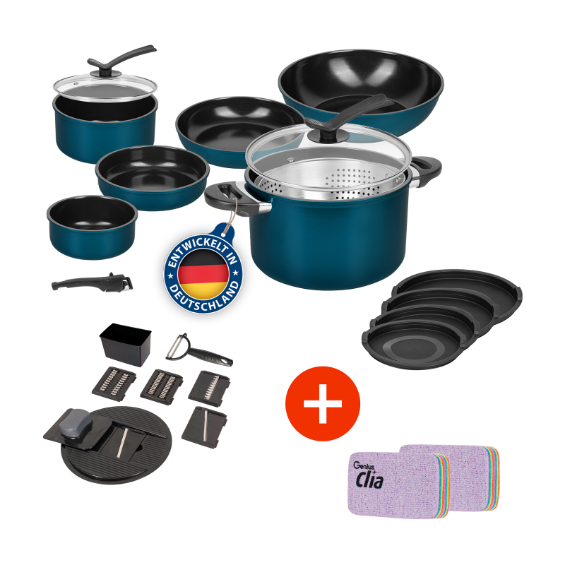 Kelton Kochgeschirr | Set 27-tlg.+ gratis Clia Rainbow Schwämme