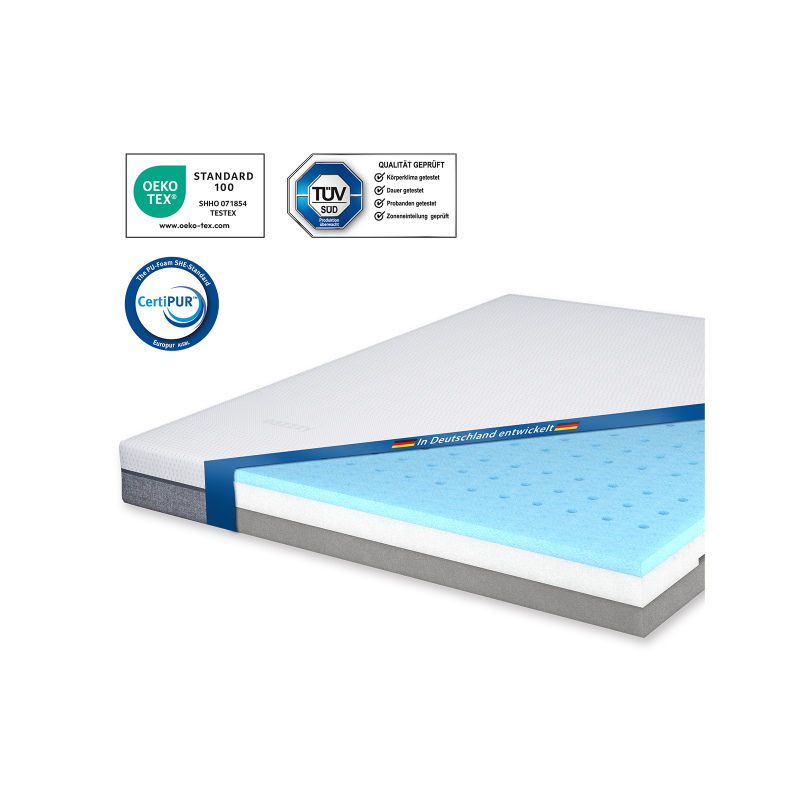 eazzzy Deluxe Matratze | 200 x 200 x 20 cm