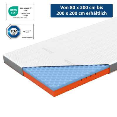 eazzzy Topper Premium Cube Advance 90 x 200 x 9 cm