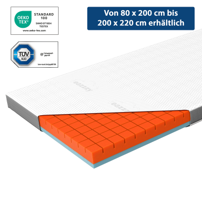 eazzzy Topper Premium Cube 90 x 200 x 9 cm