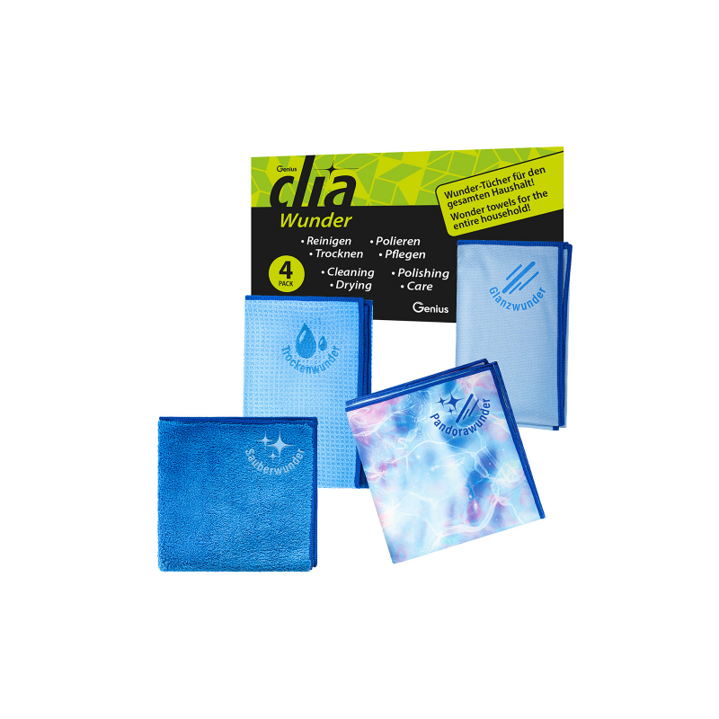 Genius CLIA Wunder Mikrofasertücher | Set 4-tlg.